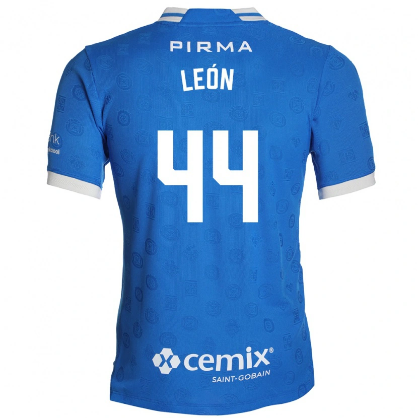 Danxen Homme Maillot Cristhian León #44 Bleu Blanc Rouge Tenues Domicile 2026/27 T-Shirt