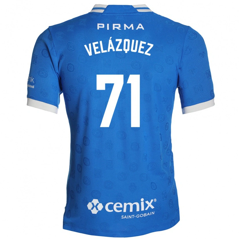 Danxen Homme Maillot Víctor Velázquez #71 Bleu Blanc Rouge Tenues Domicile 2026/27 T-Shirt