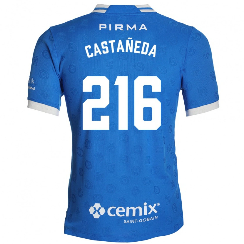 Danxen Homme Maillot Ian Castañeda #216 Bleu Blanc Rouge Tenues Domicile 2026/27 T-Shirt