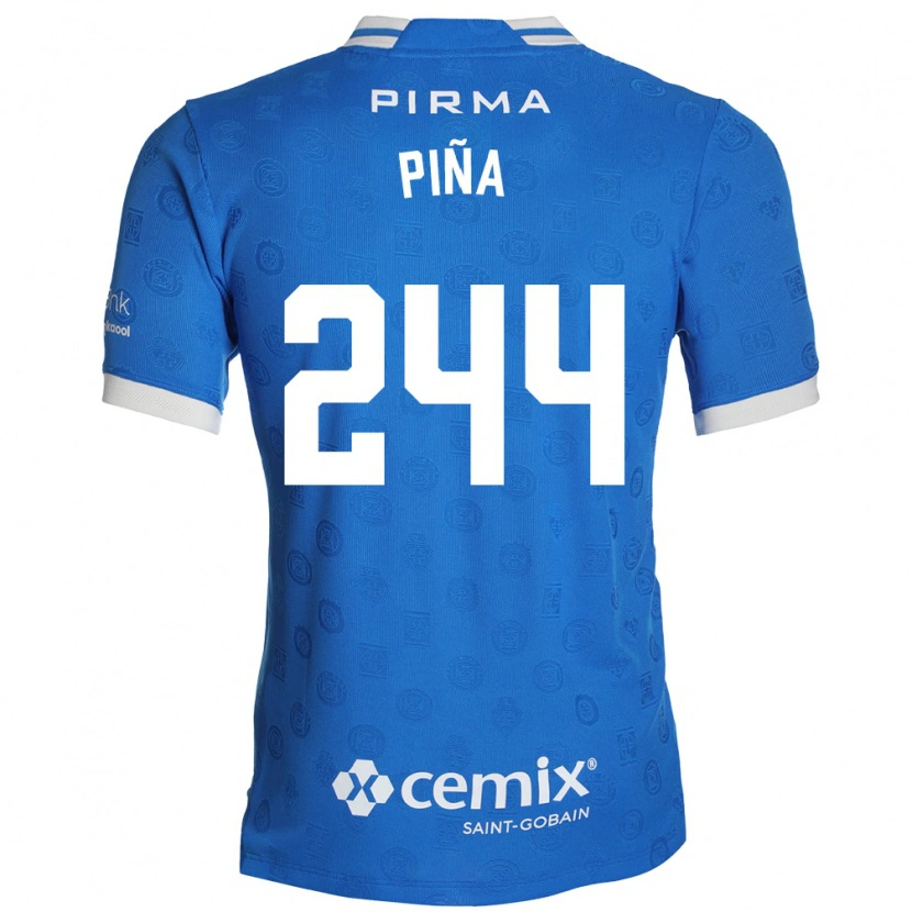 Danxen Homme Maillot Oscar Piña #244 Bleu Blanc Rouge Tenues Domicile 2026/27 T-Shirt