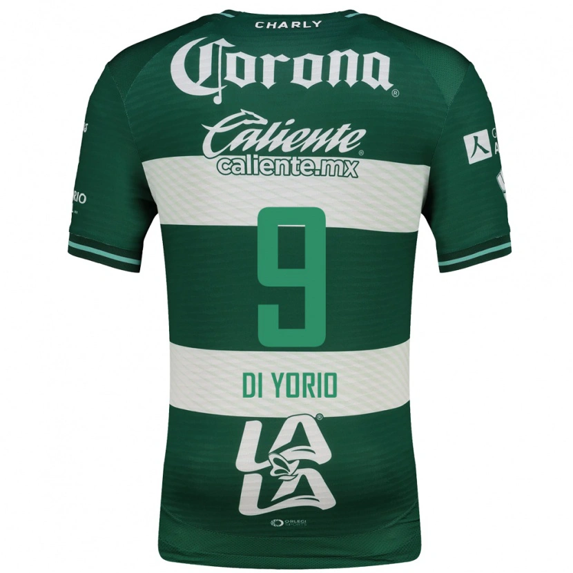 Danxen Homme Maillot Lucas Di Yorio #9 Vert Blanc Tenues Domicile 2026/27 T-Shirt