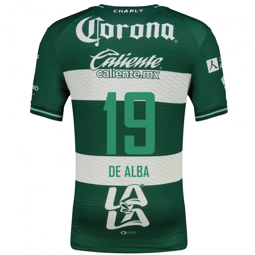 Danxen Homme Maillot Luisa De Alba #19 Vert Blanc Tenues Domicile 2026/27 T-Shirt