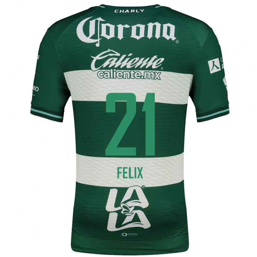 Danxen Homme Maillot Judith Félix #21 Vert Blanc Tenues Domicile 2026/27 T-Shirt