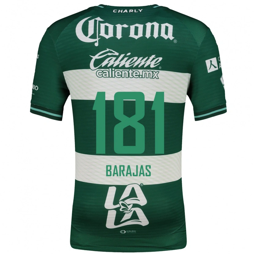 Danxen Homme Maillot Sergio Barajas #181 Vert Blanc Tenues Domicile 2026/27 T-Shirt