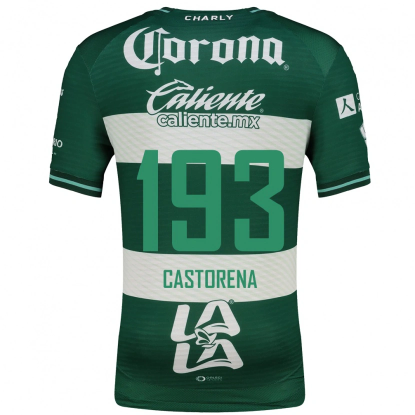 Danxen Homme Maillot Damián Castorena #193 Vert Blanc Tenues Domicile 2026/27 T-Shirt
