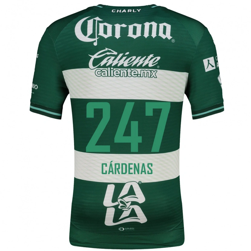 Danxen Homme Maillot José Cárdenas #247 Vert Blanc Tenues Domicile 2026/27 T-Shirt