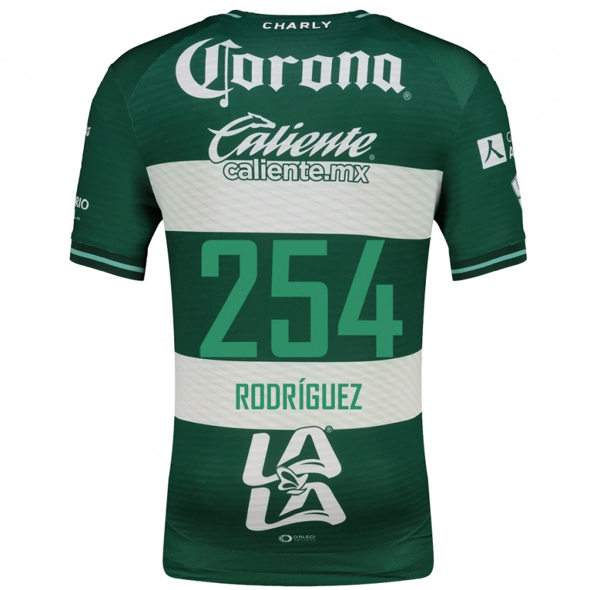 Danxen Homme Maillot Héctor Rodríguez #254 Vert Blanc Tenues Domicile 2026/27 T-Shirt
