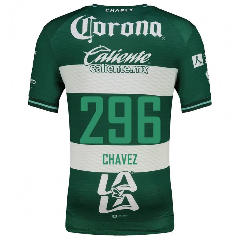Danxen Homme Maillot Justin Chávez #296 Vert Blanc Tenues Domicile 2026/27 T-Shirt