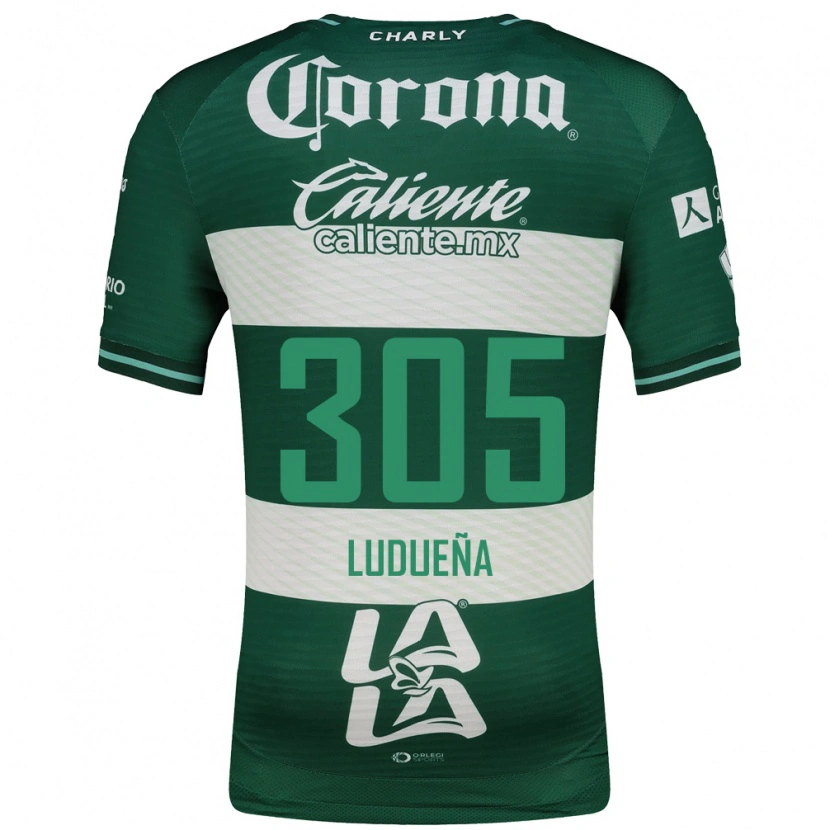 Danxen Homme Maillot Daniel Ludueña #305 Vert Blanc Tenues Domicile 2026/27 T-Shirt