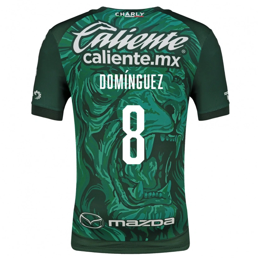 Danxen Homme Maillot Juan Domínguez #8 Vert Noir Tenues Domicile 2026/27 T-Shirt
