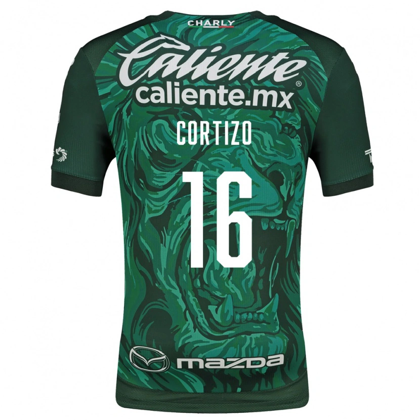 Danxen Homme Maillot Jordi Cortizo #16 Vert Noir Tenues Domicile 2026/27 T-Shirt