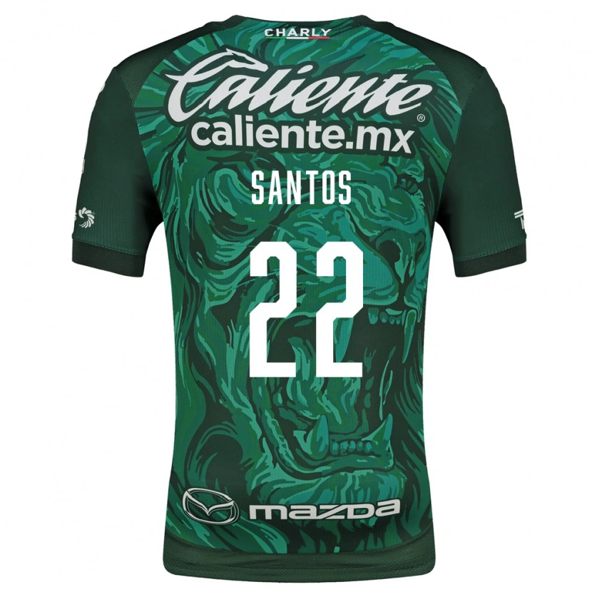 Danxen Homme Maillot Sebastián Santos #22 Vert Noir Tenues Domicile 2026/27 T-Shirt