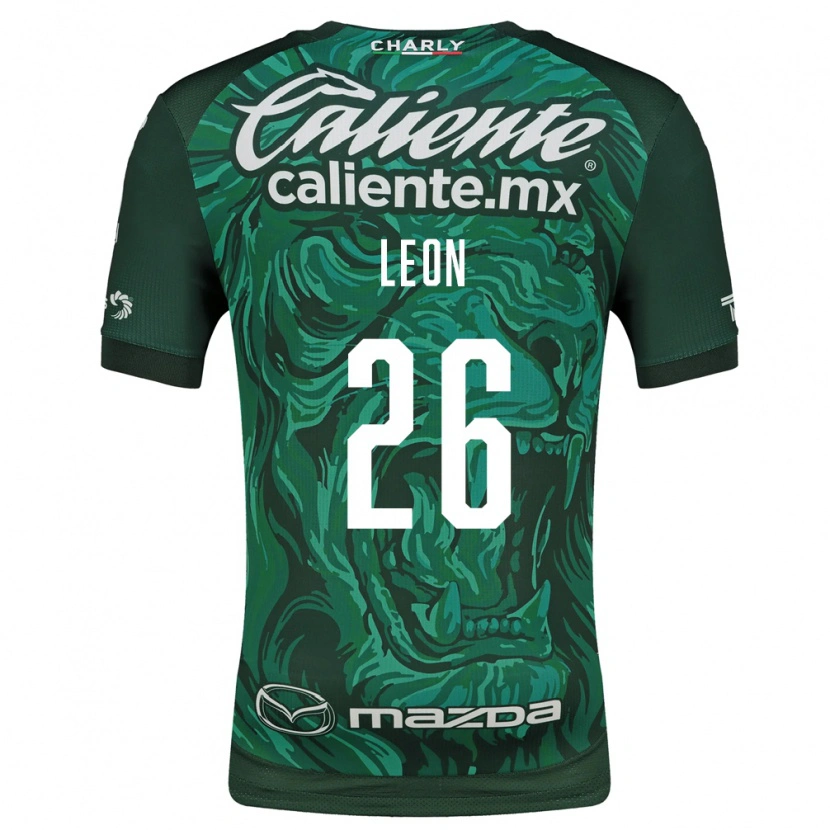 Danxen Homme Maillot Armando León #26 Vert Noir Tenues Domicile 2026/27 T-Shirt