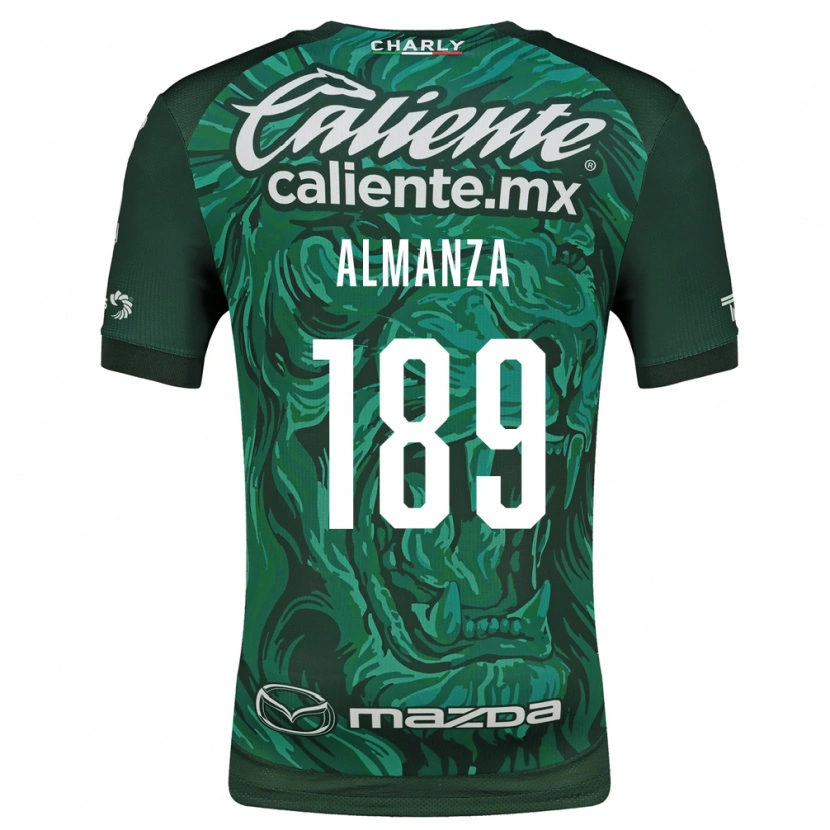 Danxen Homme Maillot Román Almanza #189 Vert Noir Tenues Domicile 2026/27 T-Shirt
