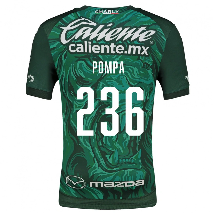 Danxen Homme Maillot Gerardo Pompa #236 Vert Noir Tenues Domicile 2026/27 T-Shirt