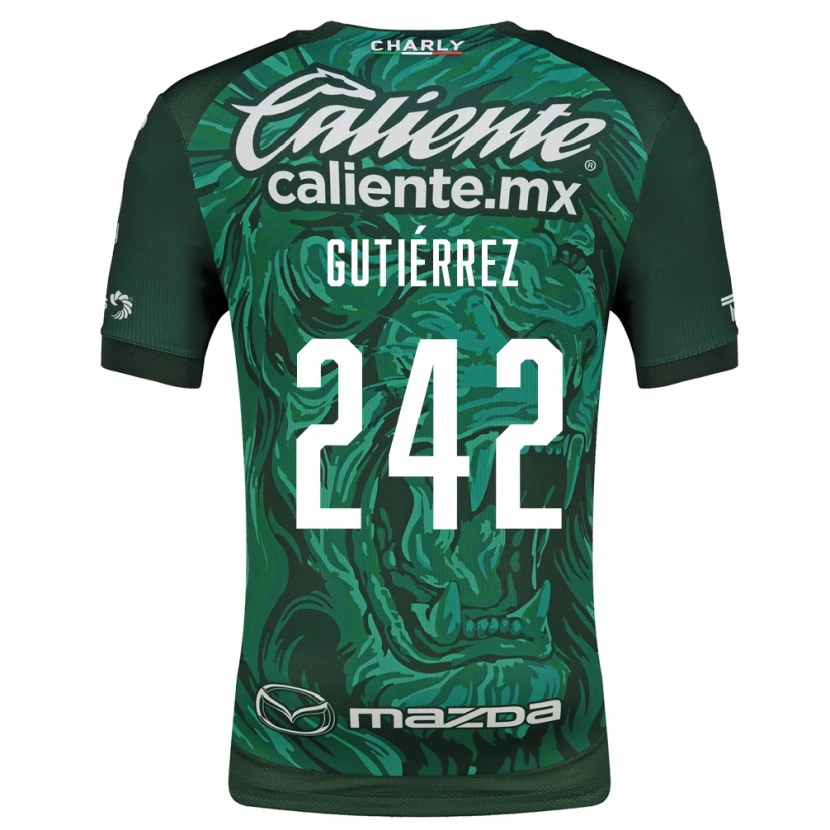 Danxen Homme Maillot Daniel Gutiérrez #242 Vert Noir Tenues Domicile 2026/27 T-Shirt