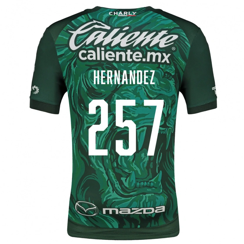 Danxen Homme Maillot Karín Hernández #257 Vert Noir Tenues Domicile 2026/27 T-Shirt