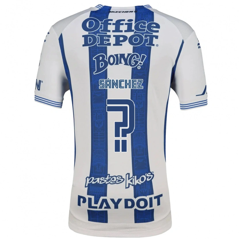 Danxen Homme Maillot Leonardo Sánchez #0 Blanc Bleu Marine Tenues Domicile 2026/27 T-Shirt