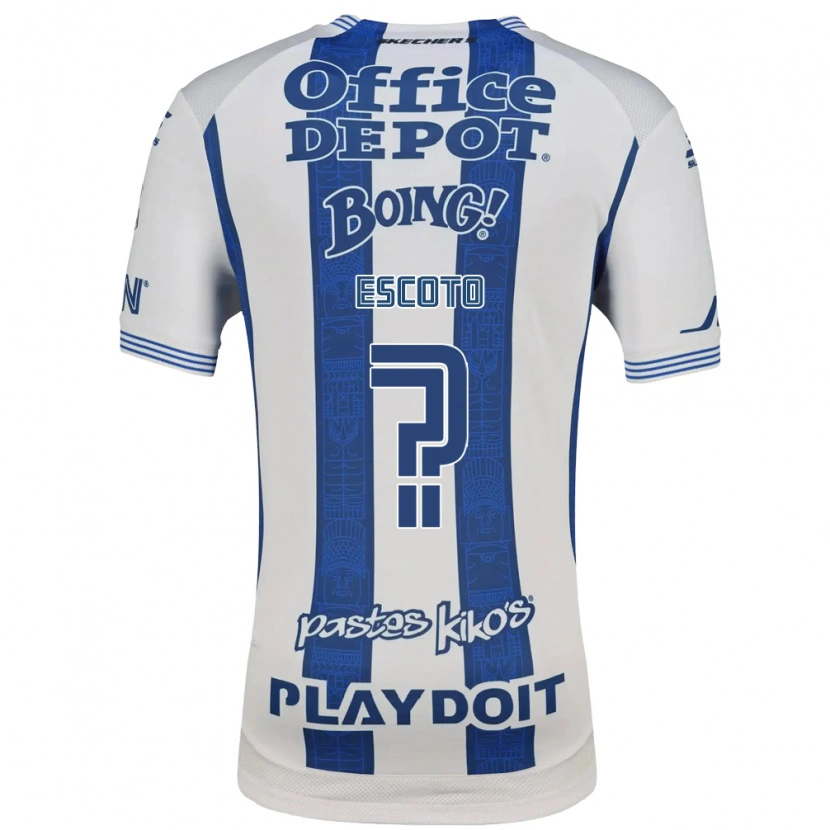 Danxen Homme Maillot Alan Escoto #0 Blanc Bleu Marine Tenues Domicile 2026/27 T-Shirt