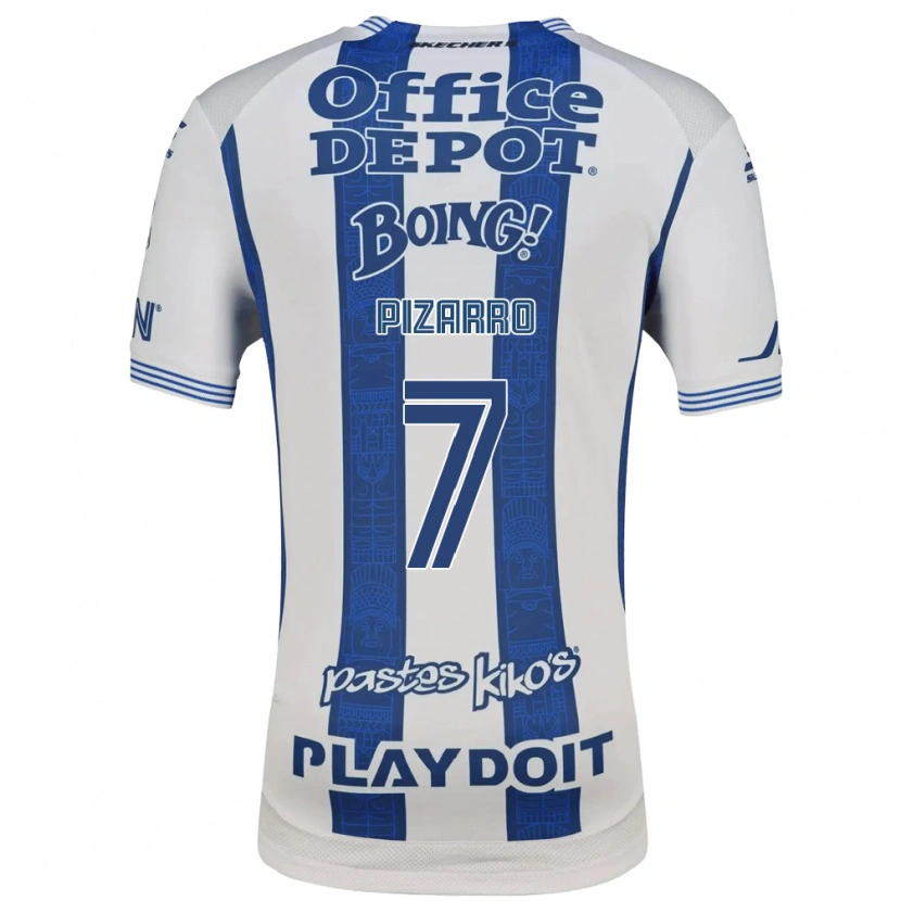 Danxen Homme Maillot Rodolfo Pizarro #7 Blanc Bleu Marine Tenues Domicile 2026/27 T-Shirt