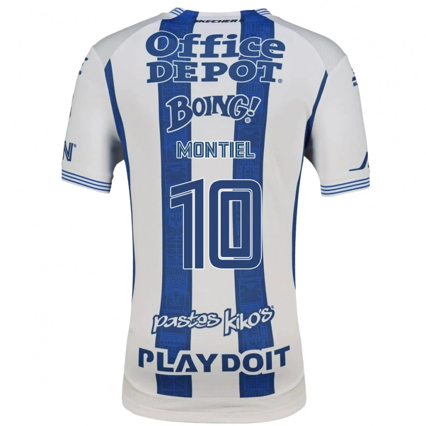 Danxen Homme Maillot Elías Montiel #10 Blanc Bleu Marine Tenues Domicile 2026/27 T-Shirt