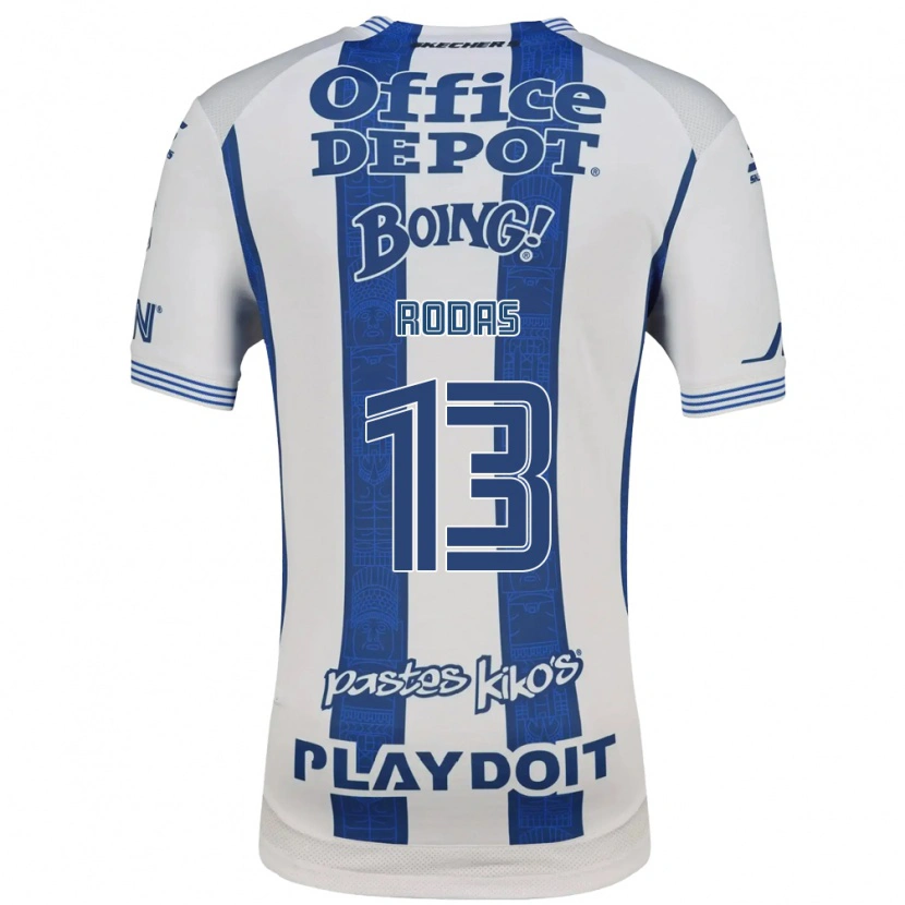 Danxen Homme Maillot Carlos Rodas #13 Blanc Bleu Marine Tenues Domicile 2026/27 T-Shirt