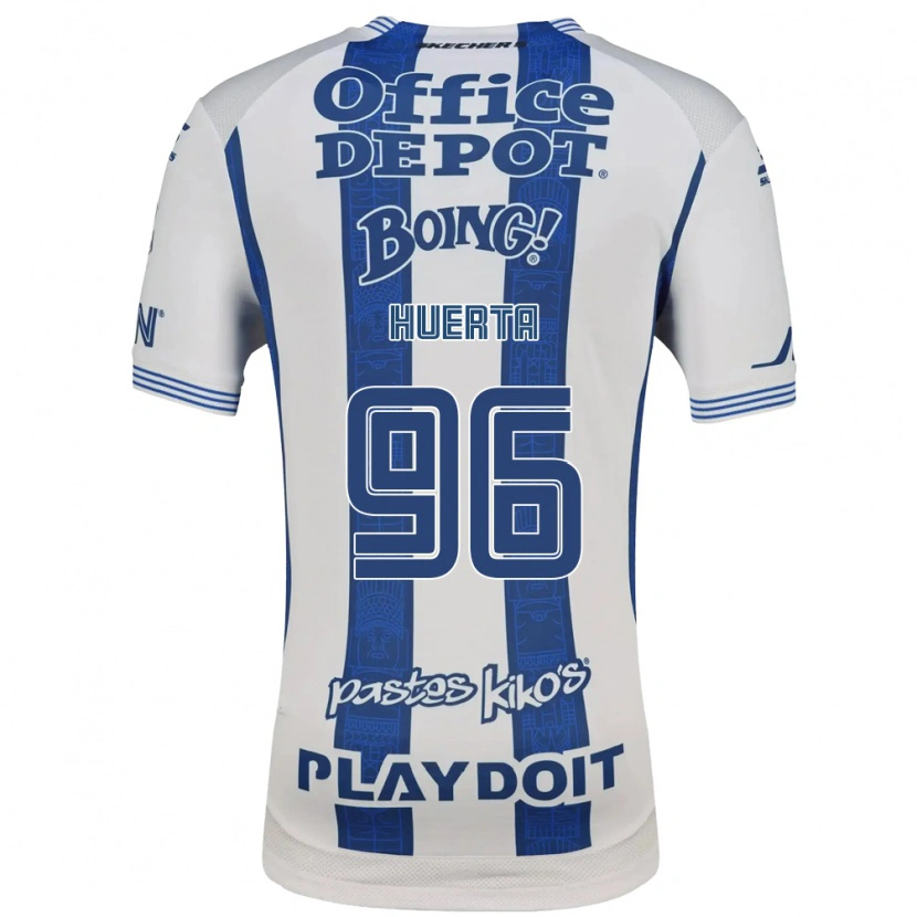 Danxen Homme Maillot Edwin Huerta #96 Blanc Bleu Marine Tenues Domicile 2026/27 T-Shirt