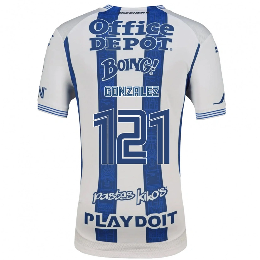 Danxen Homme Maillot Cristian González #121 Blanc Bleu Marine Tenues Domicile 2026/27 T-Shirt