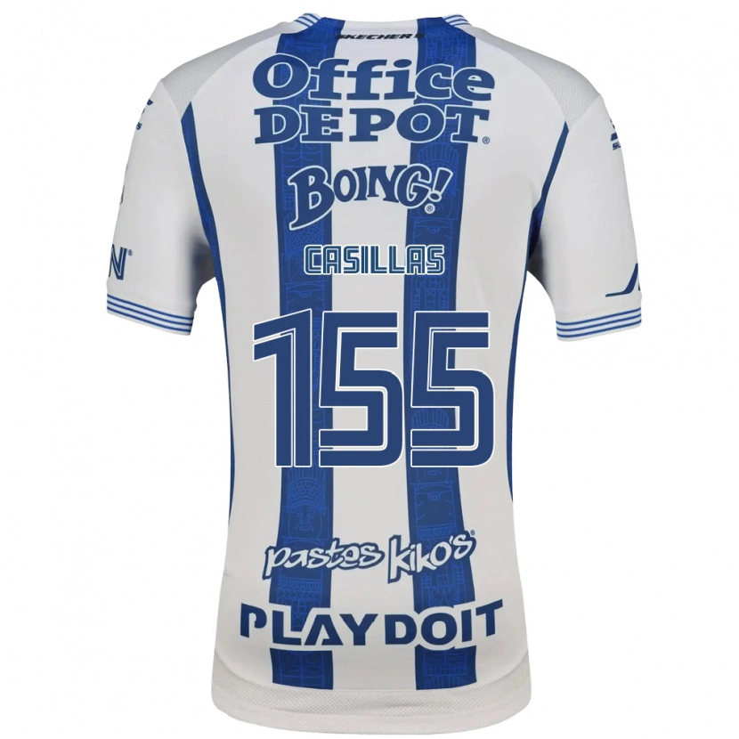 Danxen Homme Maillot Johan Casillas #155 Blanc Bleu Marine Tenues Domicile 2026/27 T-Shirt