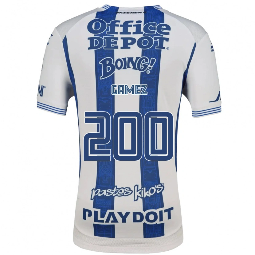 Danxen Homme Maillot Sergio Gámez #200 Blanc Bleu Marine Tenues Domicile 2026/27 T-Shirt