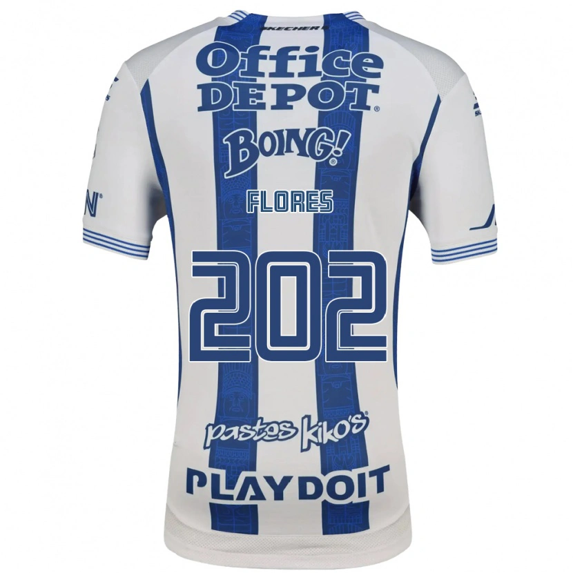 Danxen Homme Maillot Luis Flores #202 Blanc Bleu Marine Tenues Domicile 2026/27 T-Shirt