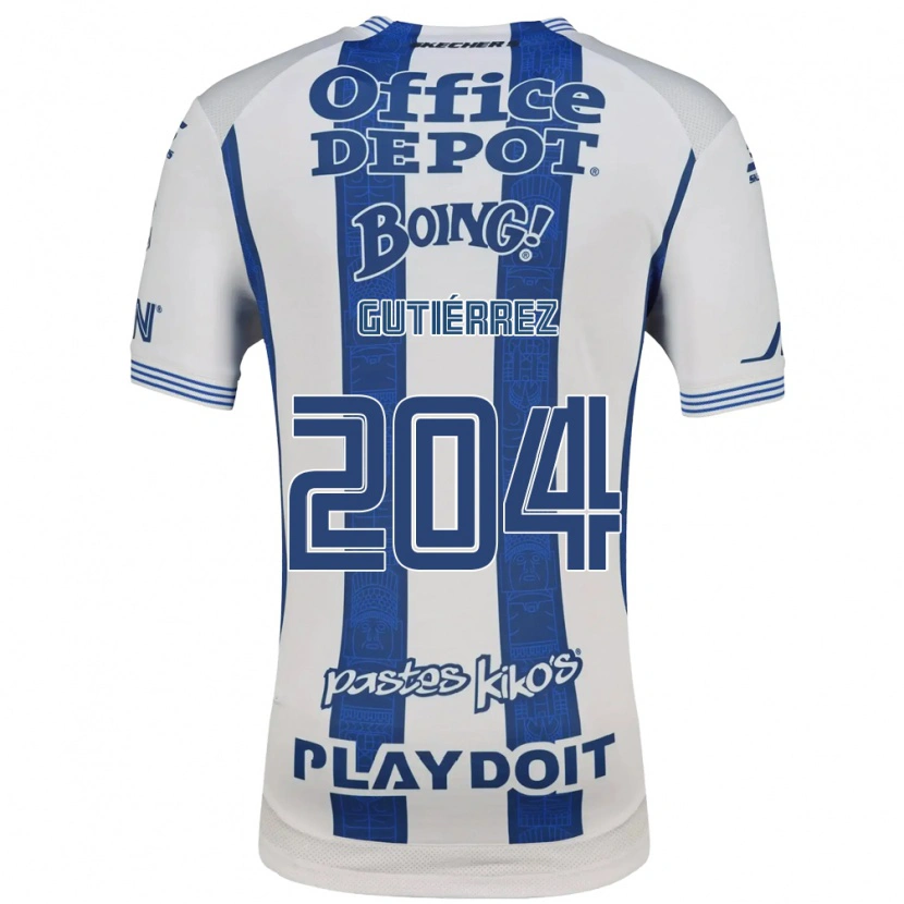 Danxen Homme Maillot Saúl Gutiérrez #204 Blanc Bleu Marine Tenues Domicile 2026/27 T-Shirt