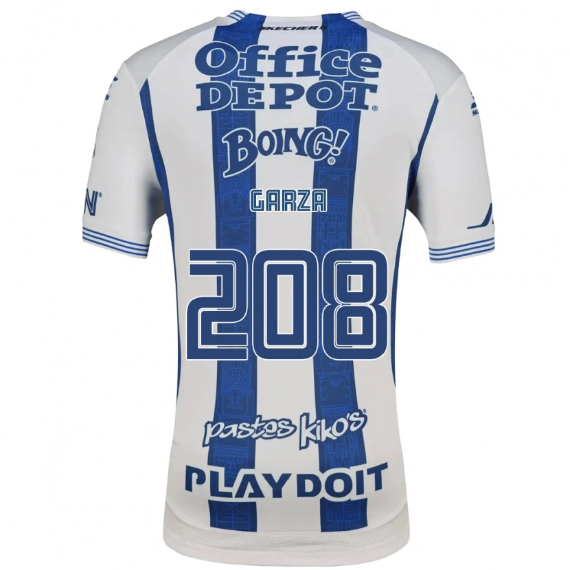 Danxen Homme Maillot Ricardo Garza #208 Blanc Bleu Marine Tenues Domicile 2026/27 T-Shirt