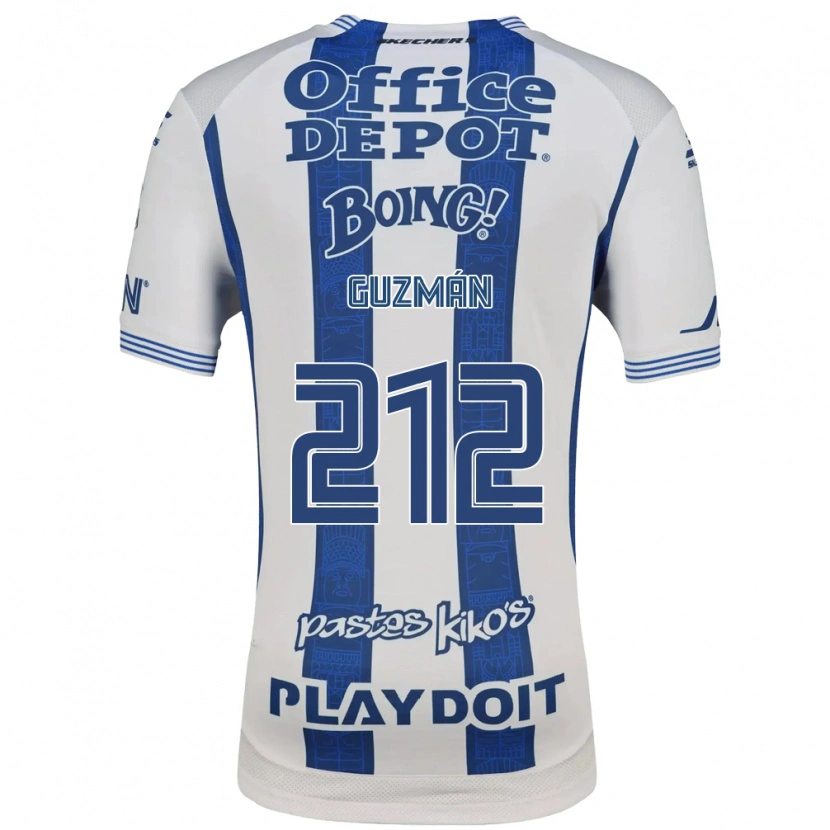 Danxen Homme Maillot Enrique Guzmán #212 Blanc Bleu Marine Tenues Domicile 2026/27 T-Shirt