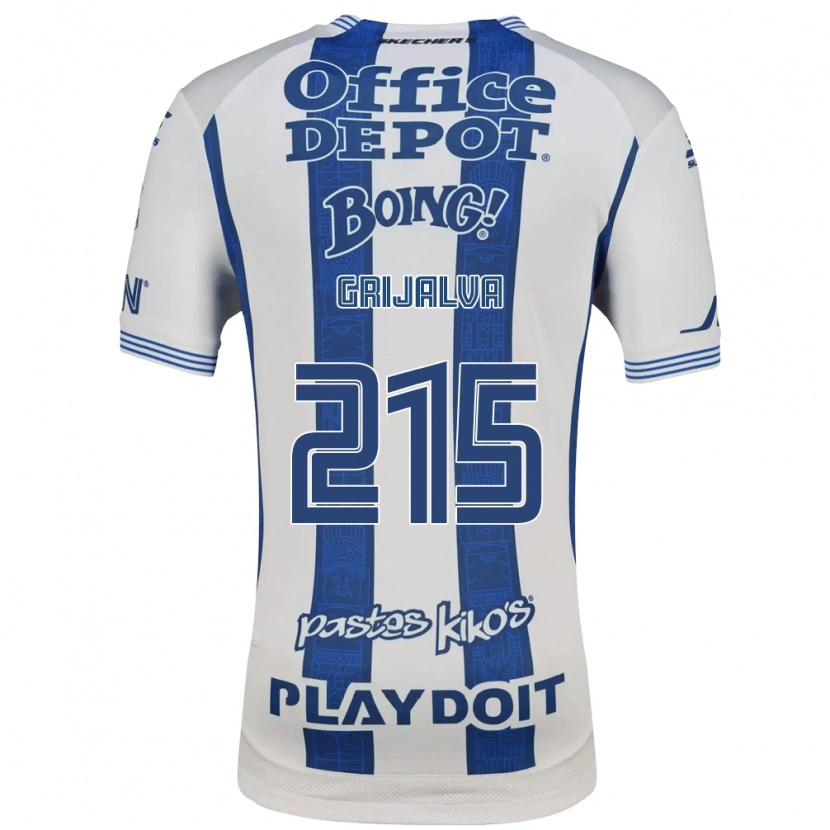 Danxen Homme Maillot Leonardo Grijalva #215 Blanc Bleu Marine Tenues Domicile 2026/27 T-Shirt
