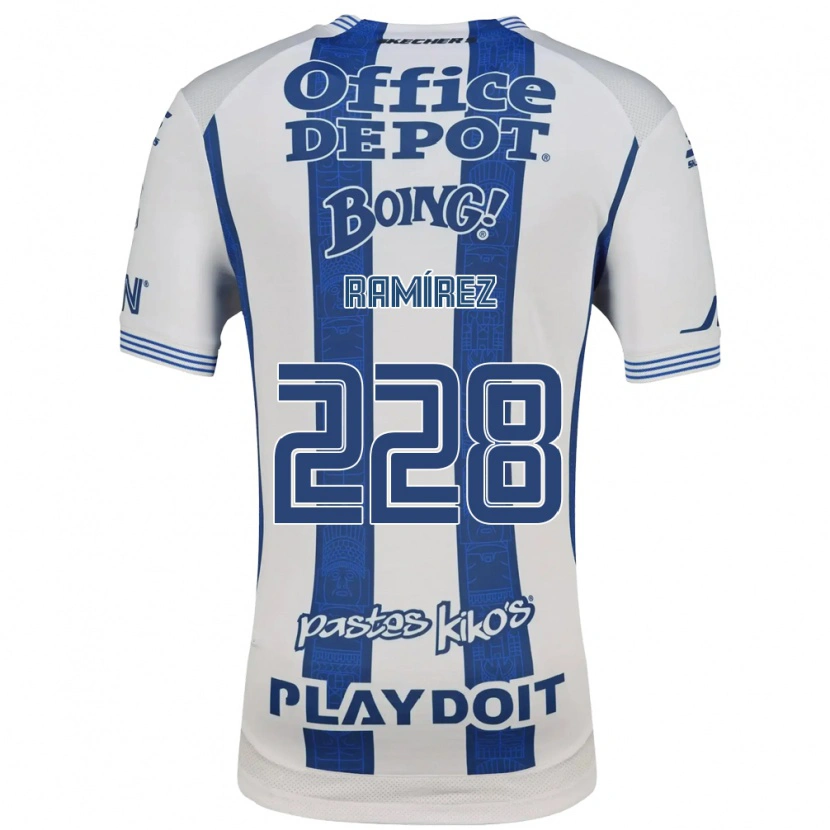 Danxen Homme Maillot Edrick Ramírez #228 Blanc Bleu Marine Tenues Domicile 2026/27 T-Shirt