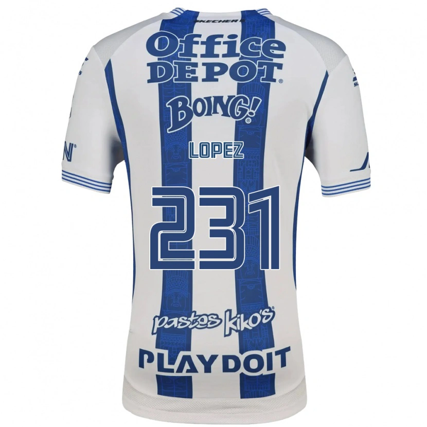 Danxen Homme Maillot Víctor López #231 Blanc Bleu Marine Tenues Domicile 2026/27 T-Shirt