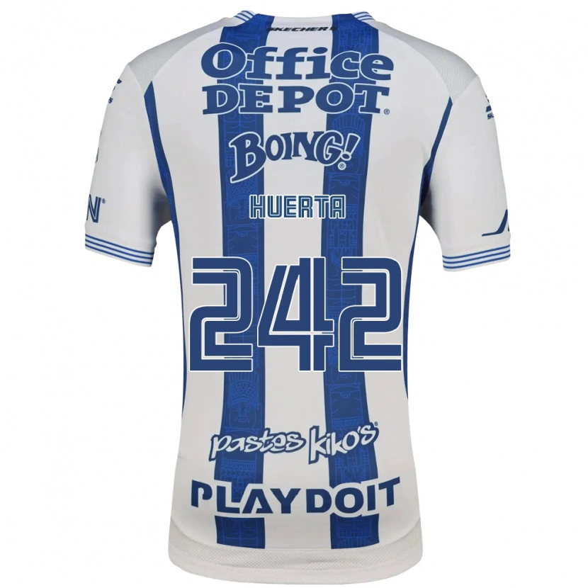 Danxen Homme Maillot Héctor Huerta #242 Blanc Bleu Marine Tenues Domicile 2026/27 T-Shirt