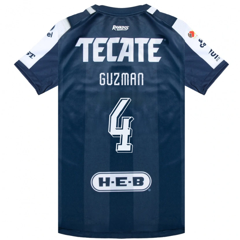 Danxen Homme Maillot Víctor Guzmán #4 Bleu Encre Blanc Rouge Tenues Domicile 2026/27 T-Shirt