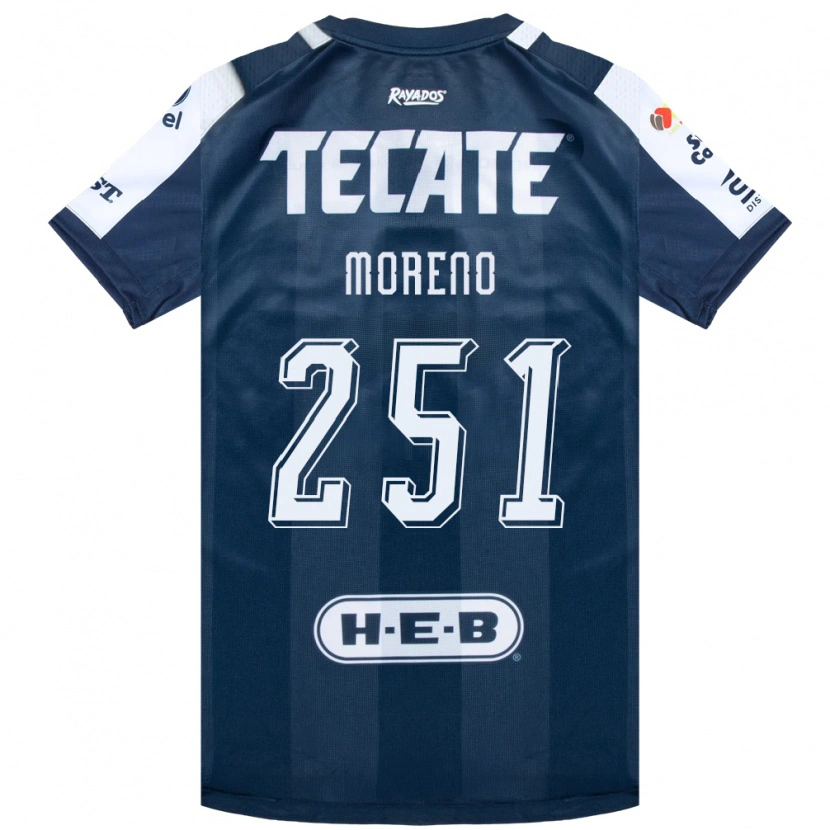 Danxen Homme Maillot Josué Moreno #251 Bleu Encre Blanc Rouge Tenues Domicile 2026/27 T-Shirt