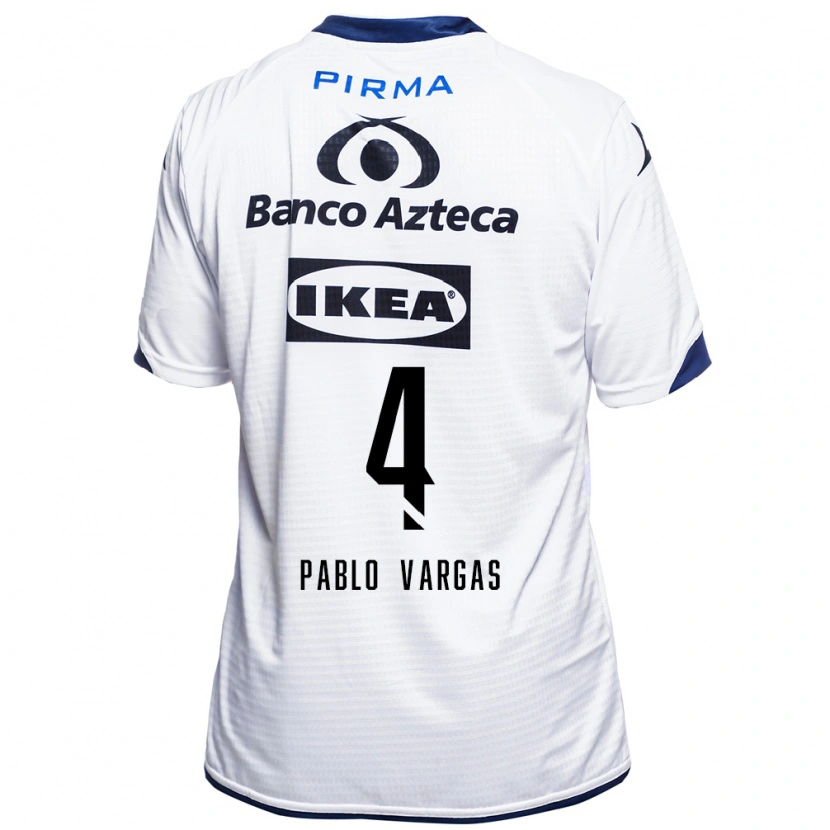Danxen Homme Maillot Juan Pablo Vargas #4 Blanc Noir Bleu Tenues Domicile 2026/27 T-Shirt