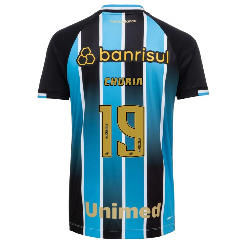 Danxen Homme Maillot Diego Churin #19 Bleu Marron Noir Tenues Domicile 2026/27 T-Shirt