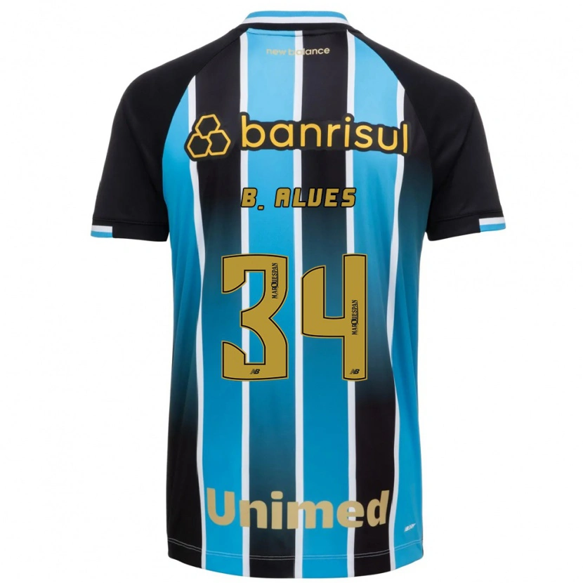 Danxen Homme Maillot Bruno Alves #34 Bleu Marron Noir Tenues Domicile 2026/27 T-Shirt