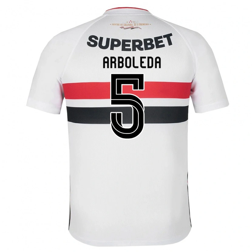Danxen Homme Maillot Robert Arboleda #5 Blanc Rouge Noir Tenues Domicile 2026/27 T-Shirt