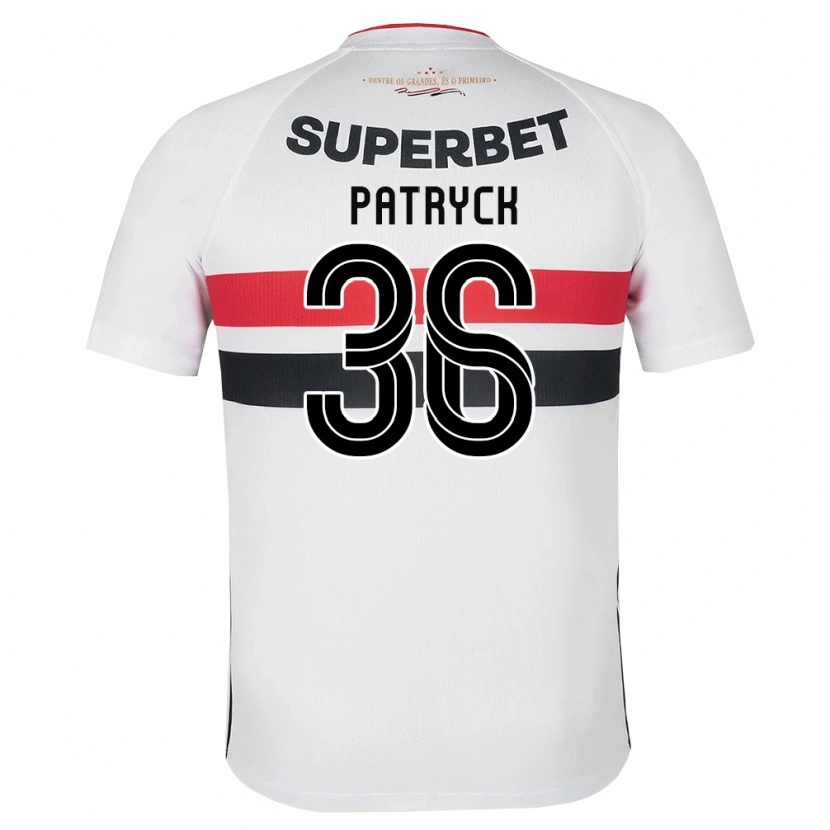 Danxen Homme Maillot Patryck #36 Blanc Rouge Noir Tenues Domicile 2026/27 T-Shirt