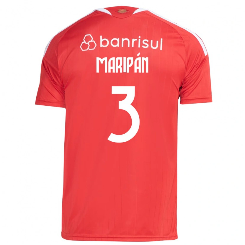 Danxen Homme Maillot Guillermo Maripán #3 Rouge Blanc Tenues Domicile 2026/27 T-Shirt