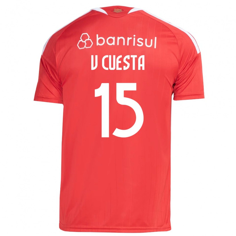 Danxen Homme Maillot Victor Cuesta #15 Rouge Blanc Tenues Domicile 2026/27 T-Shirt