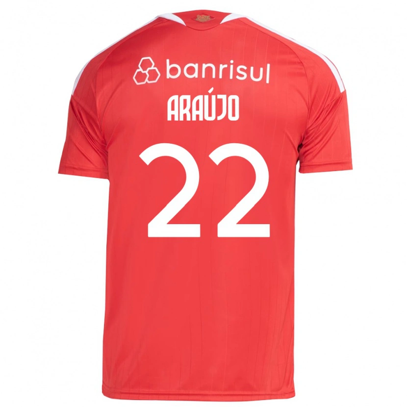 Danxen Homme Maillot Kelwin Araújo #22 Rouge Blanc Tenues Domicile 2026/27 T-Shirt