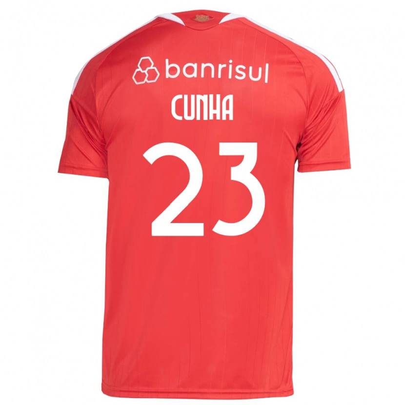 Danxen Homme Maillot Matheus Cunha #23 Rouge Blanc Tenues Domicile 2026/27 T-Shirt