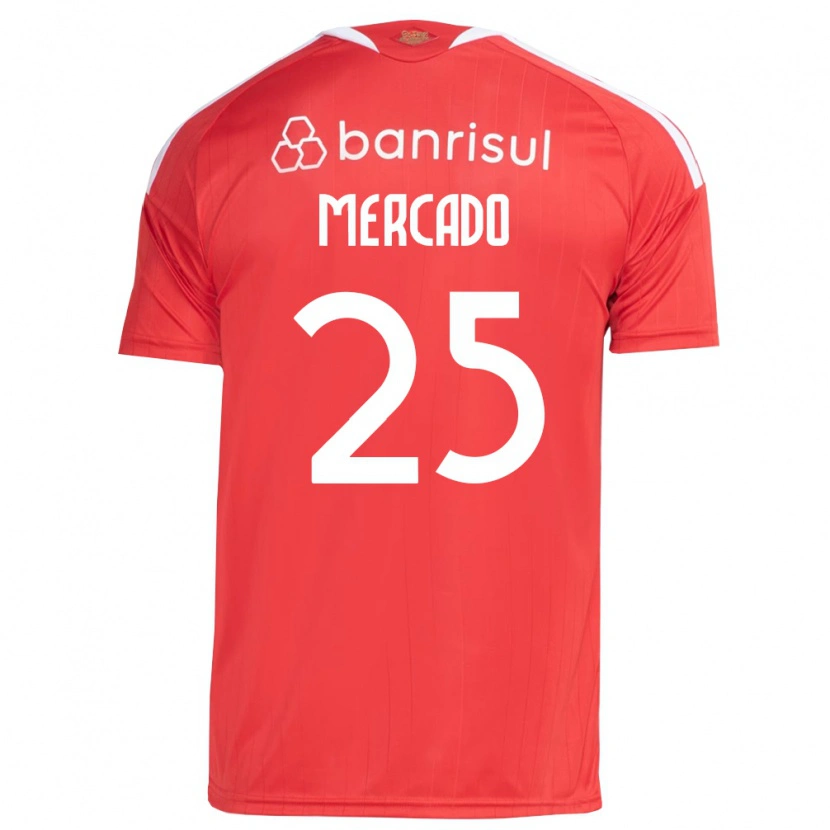 Danxen Homme Maillot Gabriel Mercado #25 Rouge Blanc Tenues Domicile 2026/27 T-Shirt